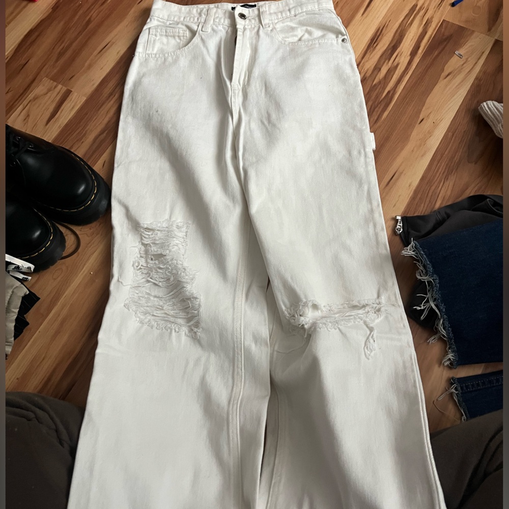 Pretty little thing cargo white pants
